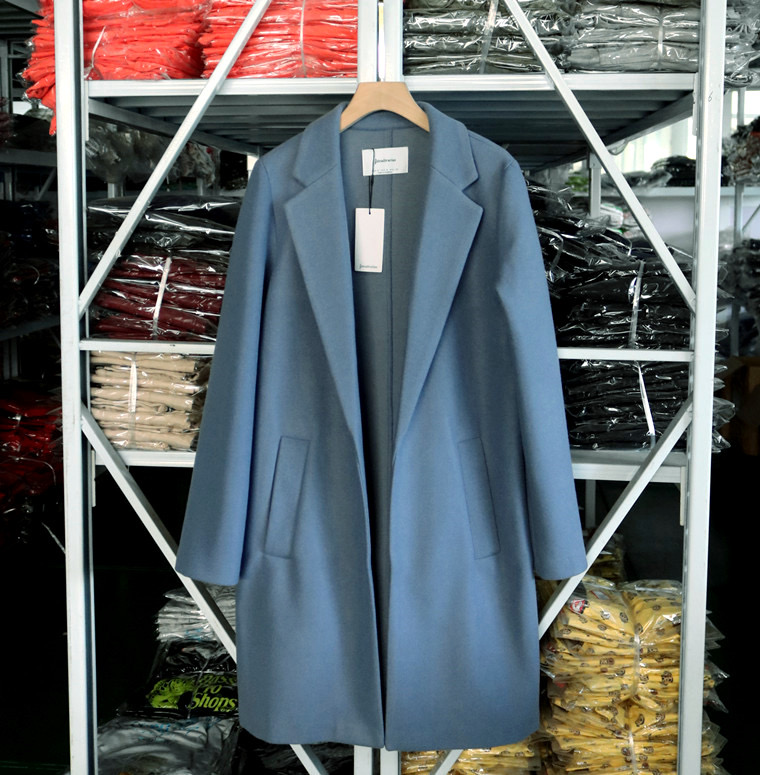 เสื้อโค้ท เสื้อโค้ทกันหนาว โค้ทวูล tailored knot coat สีเบจ แบรนด์ STRADIVARIUS สำเนา