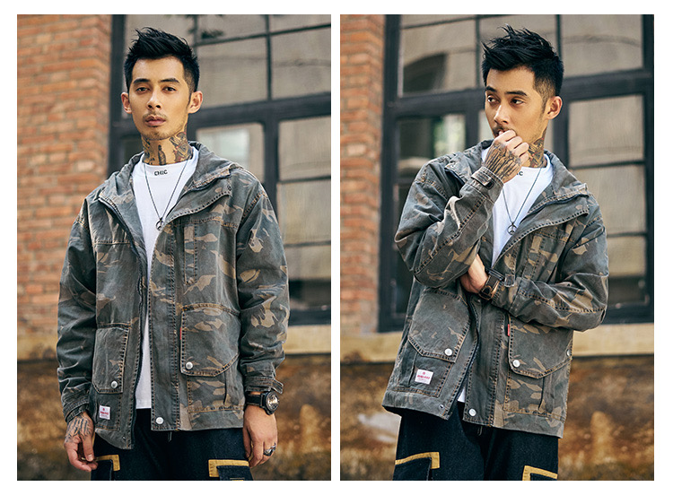 เสื้อฮู้ดลายพราง ทหาร เสื้อแจ็คเก็ตลายพราง เสื้อนอก แนวทหาร แพทเทินสวย เท่ห์ มาก คะ ลายพราง