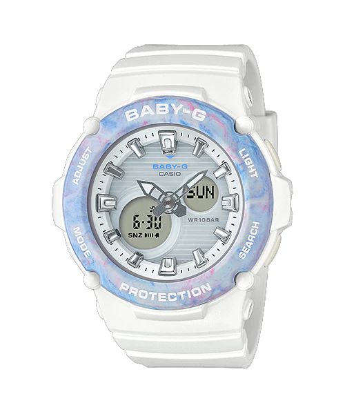 CASIO BABY-G นาฬิกาข้อมือ นาฬิกากันน้ำ นาฬิกาของแท้ ประกันศูนย์ CMG 1 ปี รุ่น BGA-270M-7A นาฬิกาสีขาว