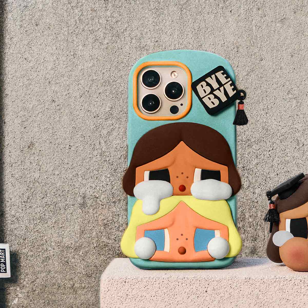 POP MART CRYBABY Sunset Concert Series Phone Case สีฟ้า