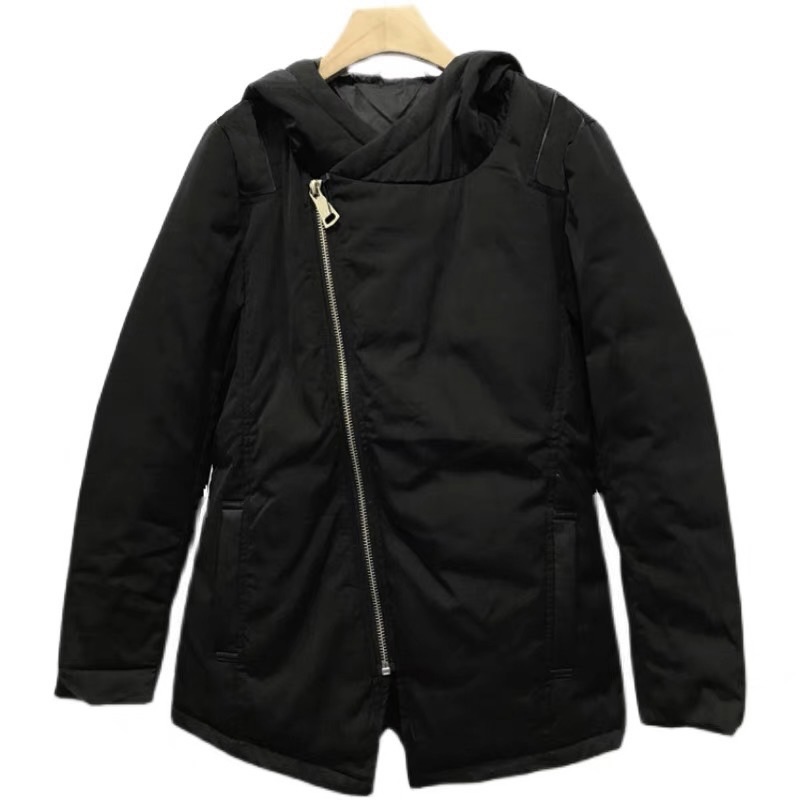 Double focus เสื้อกันหนาว เสื้อขนเป็ด DOWN JACKET เสื้อฮู้ดเฟอร์กันหนาว บุนวมอุ่น แบรนด์ ( Puffer Jacket ) สำเนา ดำ