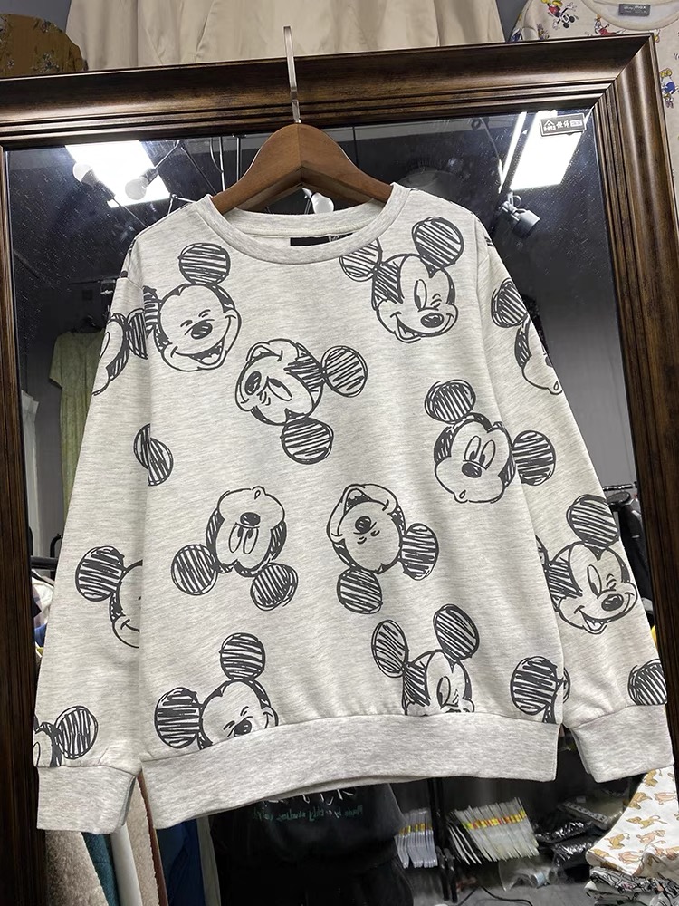 Disney เสื้อวอร์มสีเทา แขนยาว สกรีน Mickey งาน DISNEY สำเนา เทา
