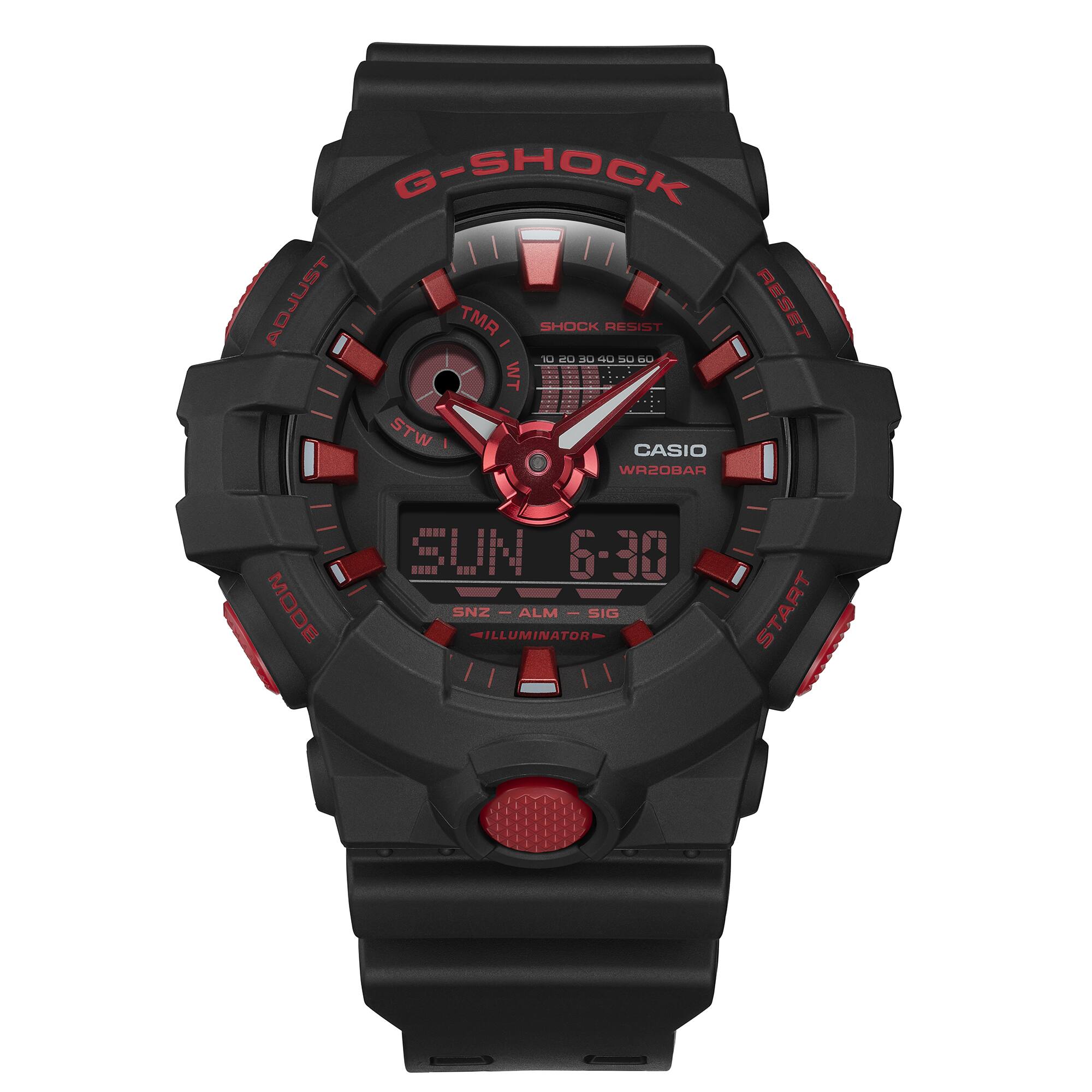 CASIO G-SHOCK นาฬิกาข้อมือ นาฬิกากันน้ำ นาฬิกาของแท้ ประกันศูนย์ CMG 1 ปี รุ่น GA-700BNR-1A นาฬิกาสีดำ
