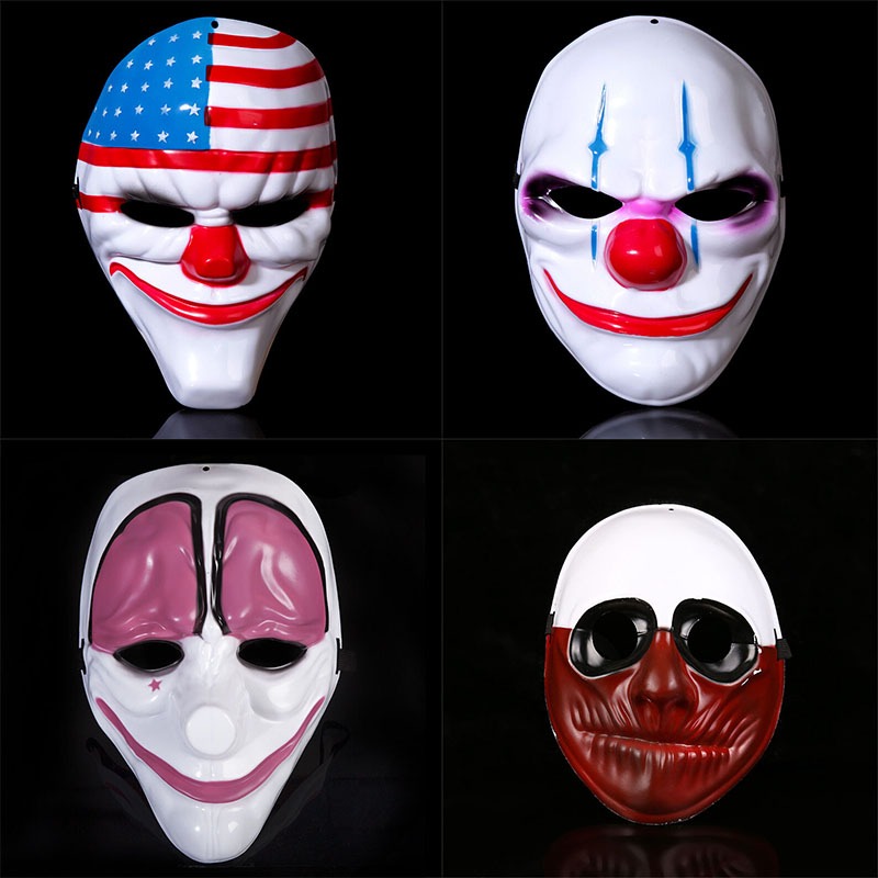 หน้ากากแฟนซี จากเกมส์สุดฮิต Payday2 หน้ากากปาร์ตี้ หน้ากากแฟชั่น หน้ากากฮาโลวีน หน้ากากผี หน้ากากคอสเพลย์ Payday cosplay Halloween Fancy