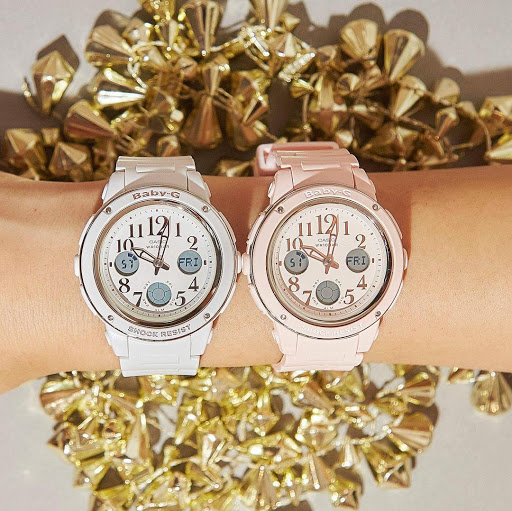 CASIO BABY-G นาฬิกาข้อมือ นาฬิกากันน้ำ นาฬิกาของแท้ ประกันศูนย์ CMG 1 ปี รุ่น BGA-150EF-4B นาฬิกาสีชมพู