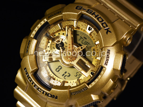 CASIO G-SHOCK นาฬิกาข้อมือ นาฬิกากันน้ำ นาฬิกาของแท้ ประกันศูนย์ CMG 1 ปี รุ่น GA-110GD-9A นาฬิกาสีทอง