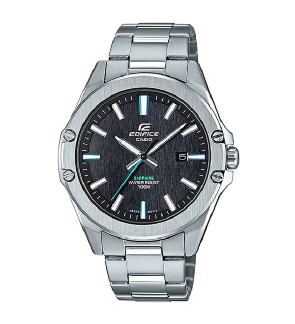 CASIO นาฬิกาคาสิโอ นาฬิกาข้อมือ นาฬิกากันน้ำ นาฬิกาของแท้ ประกันศูนย์ CMG 1 ปี รุ่น EFR-S107D-1A นาฬิกาสีเงิน