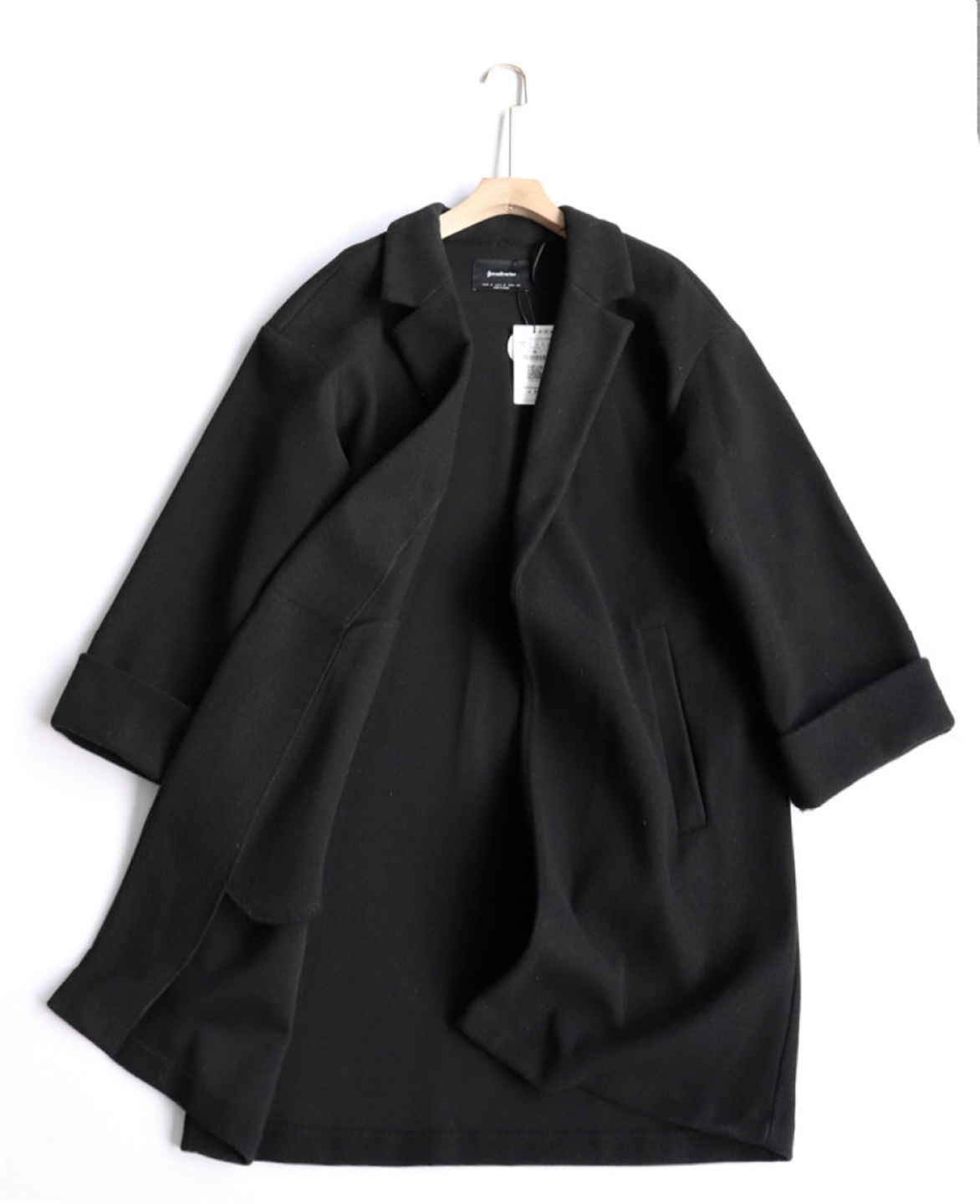 เสื้อโค้ท เสื้อโค้ทกันหนาว โค้ทวูล tailored knit coat สีเบจ แบรนด์ STRADIVARIUS สำเนา สำเนา
