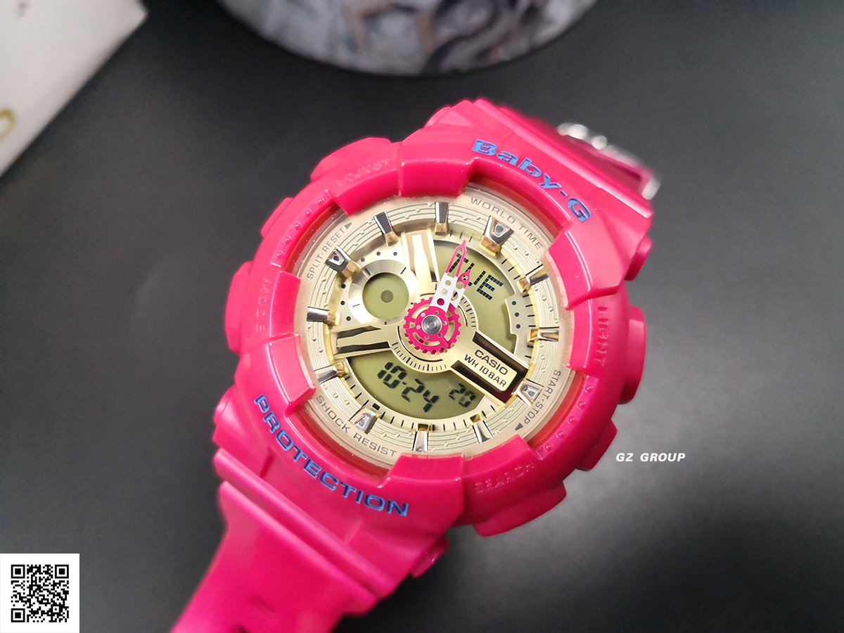 CASIO MID YEAR SALE BABY-G พร้อมส่ง นาฬิกาข้อมือ นาฬิกากันน้ำ นาฬิกาของแท้ ประกันศูนย์ CMG 1 ปี รุ่น BA-111GGB-4A นาฬิกาสีชมพู