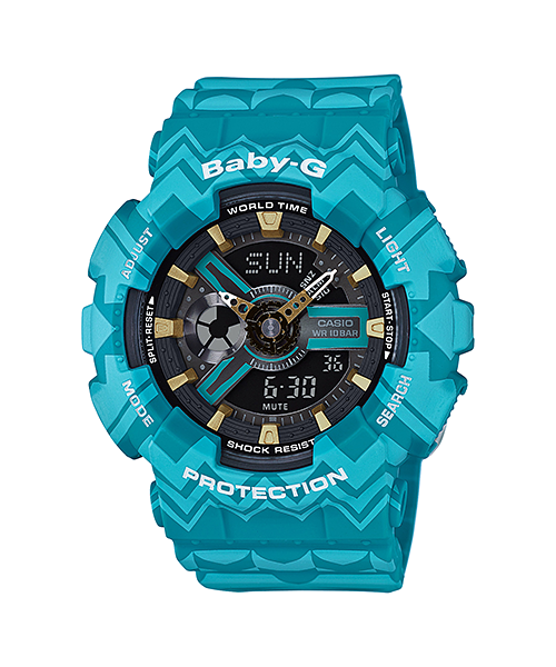 CASIO BABY-G นาฬิกาข้อมือ นาฬิกากันน้ำ นาฬิกาของแท้ ประกันศูนย์ CMG 1 ปี รุ่น BA-110TP-2A นาฬิกาสีเขียว