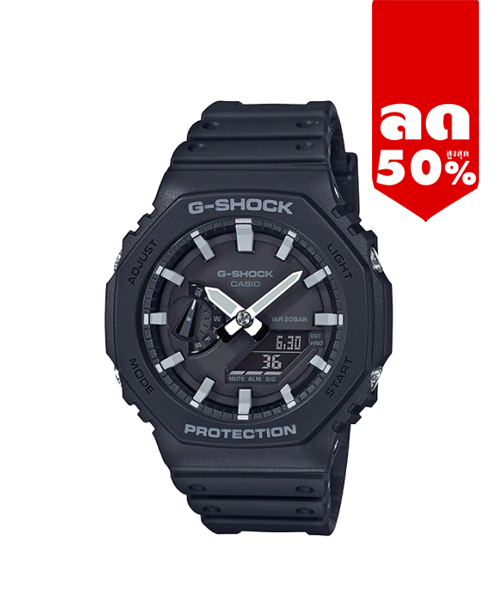 CASIO MID YEAR SALE G-SHOCK พร้อมส่ง นาฬิกาข้อมือ นาฬิกากันน้ำ นาฬิกาของแท้ ประกันศูนย์ CMG 1 ปี รุ่น GA-2100-1A นาฬิกาสีดำ