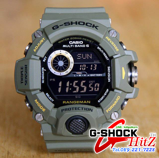 CASIO G-SHOCK นาฬิกาข้อมือ นาฬิกากันน้ำ นาฬิกาของแท้ ประกันศูนย์ CMG 1 ปี รุ่น GW-9400-3 สีเขียวขี้ม้า