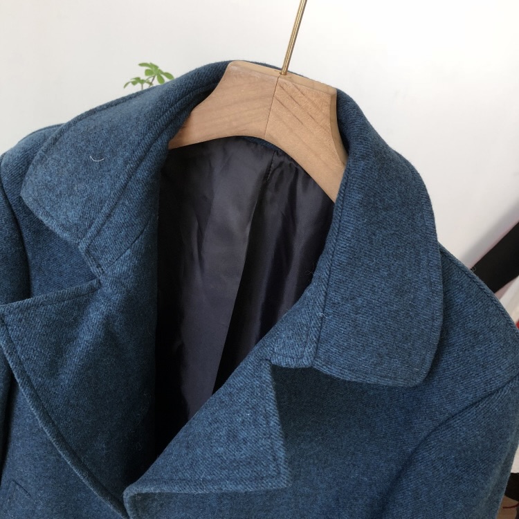 เสื้อโค้ทวูล Trench coat เสื้อโค้ท โค้ทสีน้ำเงินคราม แบรนด์ Primark สำเนา