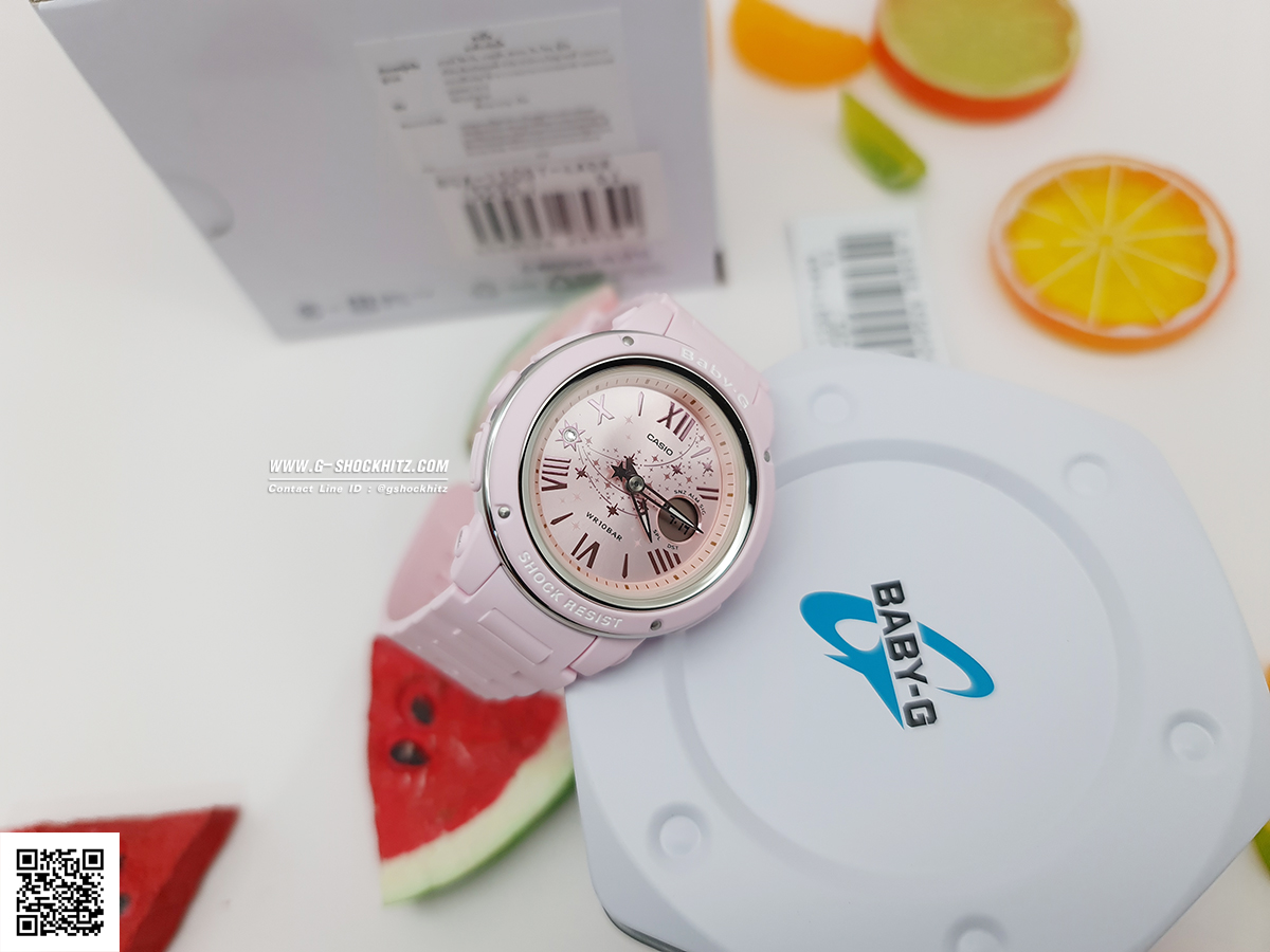 CASIO BABY-G นาฬิกาข้อมือ นาฬิกากันน้ำ นาฬิกาของแท้ ประกันศูนย์ CMG 1 ปี รุ่น BGA-150ST-4A นาฬิกาสีชมพู