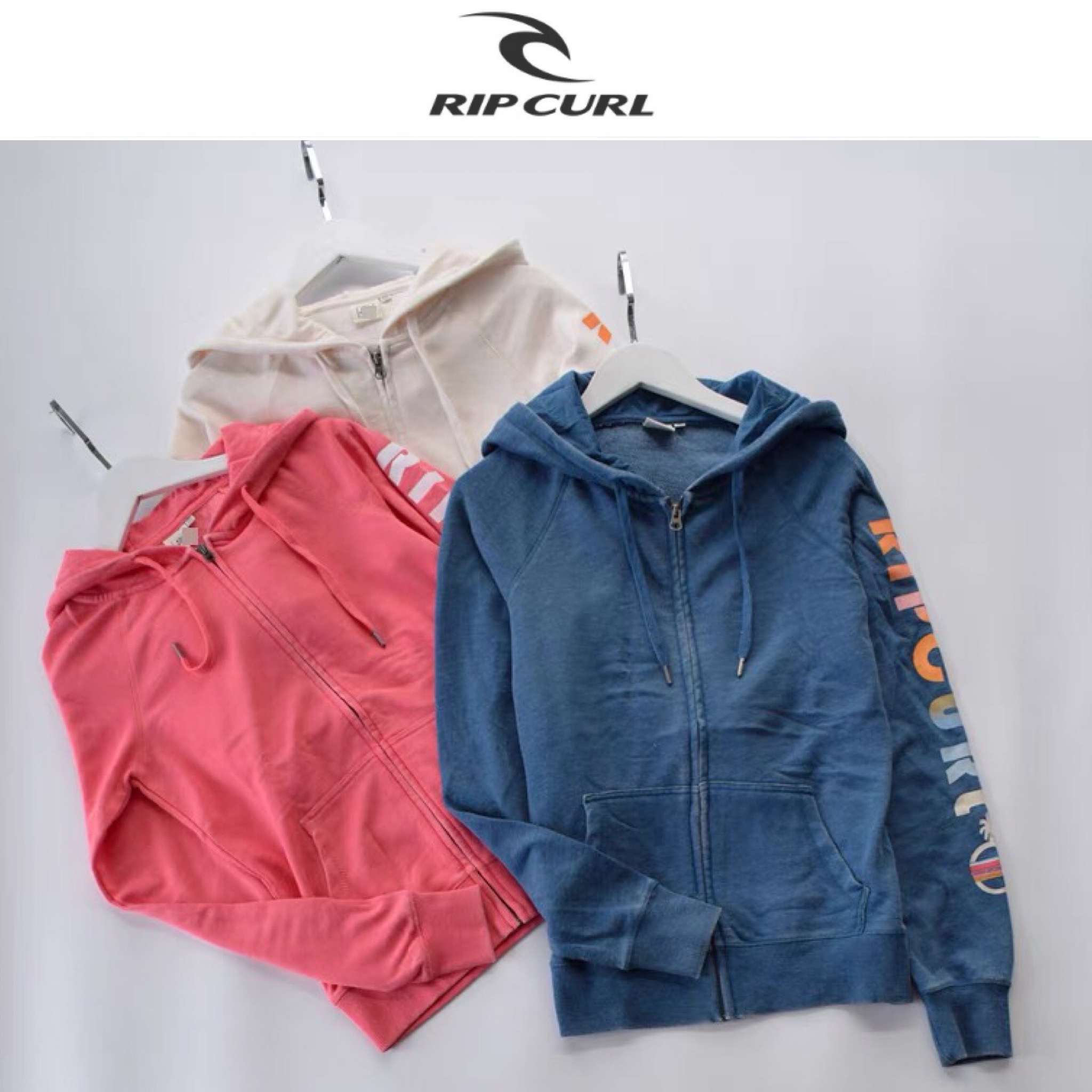 RIP CURL เสื้อแจ็คเก็ต เสื้อนอก เสื้อฮู้ดวอร์ม สีน้ำเงิน ฟอก แบรนด์ RIP CURL สไตล์วินเทจ สำเนา สำเนา สำเนา น้ำเงิน