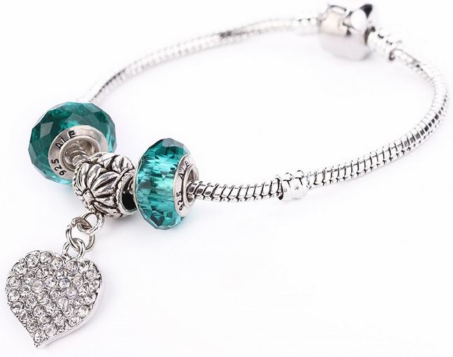 สร้อยข้อมือ Diy สไตล์ Pandora แต่ง ชาร์ม ห้อยจี้ หัวใจฝังเพชร สร้อยข้อมือผู้หญิง แฟชั่น ร้อยคริสตัลแท้ สุดหรู ของขวัญวันเกิด วันครบรอบ ให้แฟน 435784