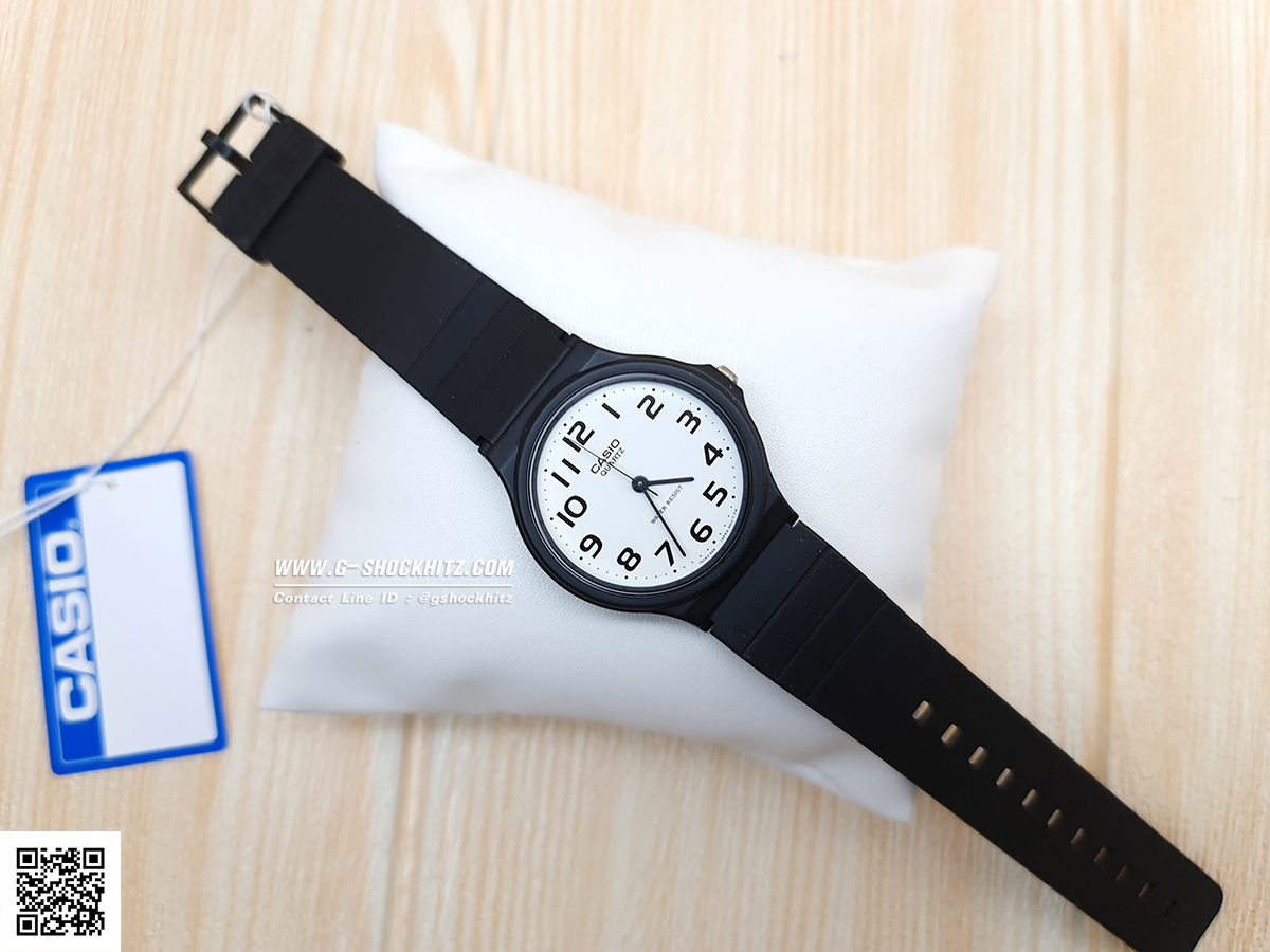 CASIO นาฬิกาคาสิโอ นาฬิกาข้อมือ นาฬิกากันน้ำ นาฬิกาของแท้ ประกันศูนย์ CMG 1 ปี รุ่น MQ-24-7B2 นาฬิกาสีดำ