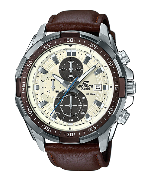 CASIO EDIFICE นาฬิกาข้อมือ นาฬิกากันน้ำ นาฬิกาของแท้ ประกันศูนย์ CMG 1 ปี รุ่น EFR-539L-7B นาฬิกาสีน้ำตาล