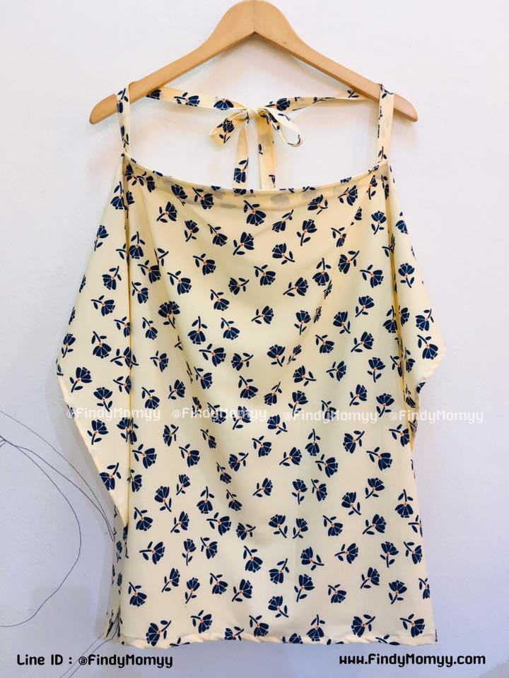 ผ้าคลุมให้นม/ปั๊มนม มีช่องมองลูก สายรั้งกันโป๊ สี/ลายตามภาพ