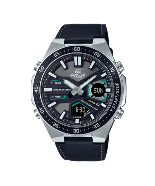 CASIO EDIFICE นาฬิกาข้อมือ นาฬิกากันน้ำ นาฬิกาของแท้ ประกันศูนย์ CMG 1 ปี รุ่น EFV-C110L-1A นาฬิกาสีดำ