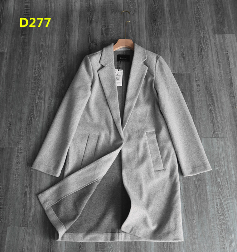 เสื้อโค้ท เสื้อโค้ทกันหนาว โค้ทวูล tailored knot coat สีเบจ แบรนด์ STRADIVARIUS สำเนา