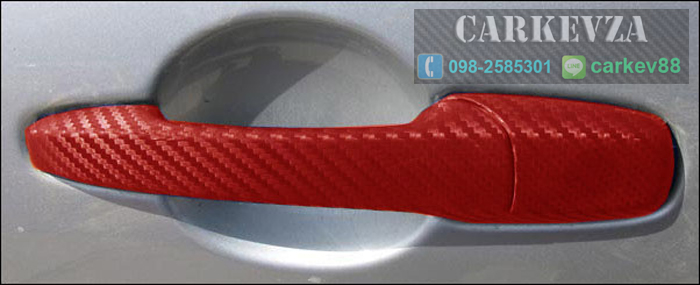 carbon 3D ลายใหญ่หนา 0.18mm 1.52x1m(Air bubble free)แดง