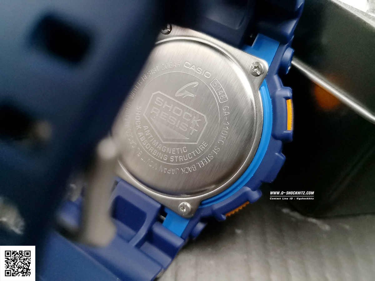 CASIO G-SHOCK นาฬิกาข้อมือ นาฬิกากันน้ำ นาฬิกาของแท้ ประกันศูนย์ CMG 1 ปี รุ่น GA-110FC-2A นาฬิกาสีน้้ำเงิน
