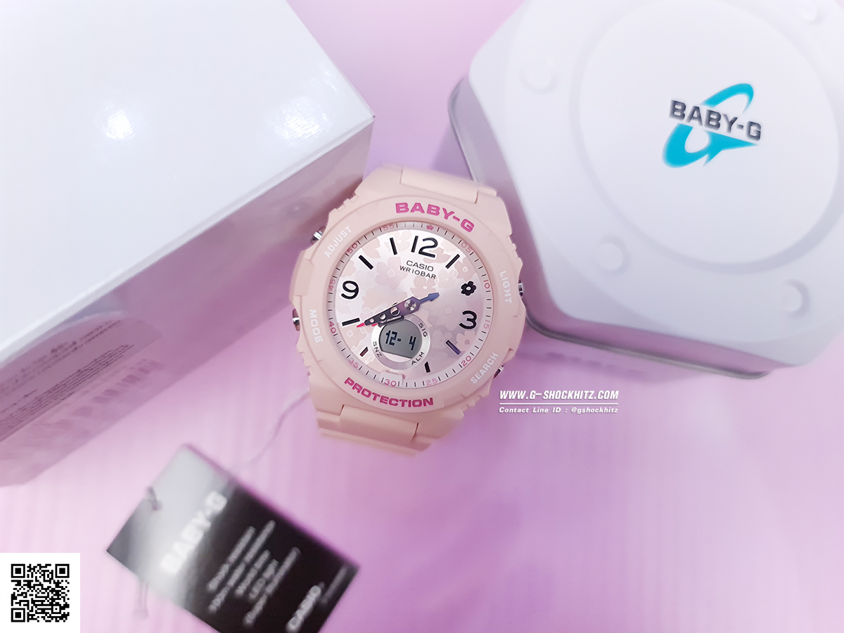CASIO MID YEAR SALE BABY-G พร้อมส่ง นาฬิกาข้อมือ นาฬิกากันน้ำ นาฬิกาของแท้ ประกันศูนย์ CMG 1 ปี รุ่น BGA-260FL-4A นาฬิกาสีส้ม