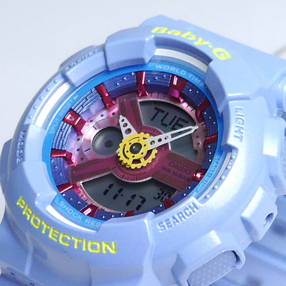 CASIO BABY-G นาฬิกาข้อมือ นาฬิกากันน้ำ นาฬิกาของแท้ ประกันศูนย์ CMG 1 ปี รุ่น BA-110CA-2A นาฬิกานาฬิกาสีฟ้า