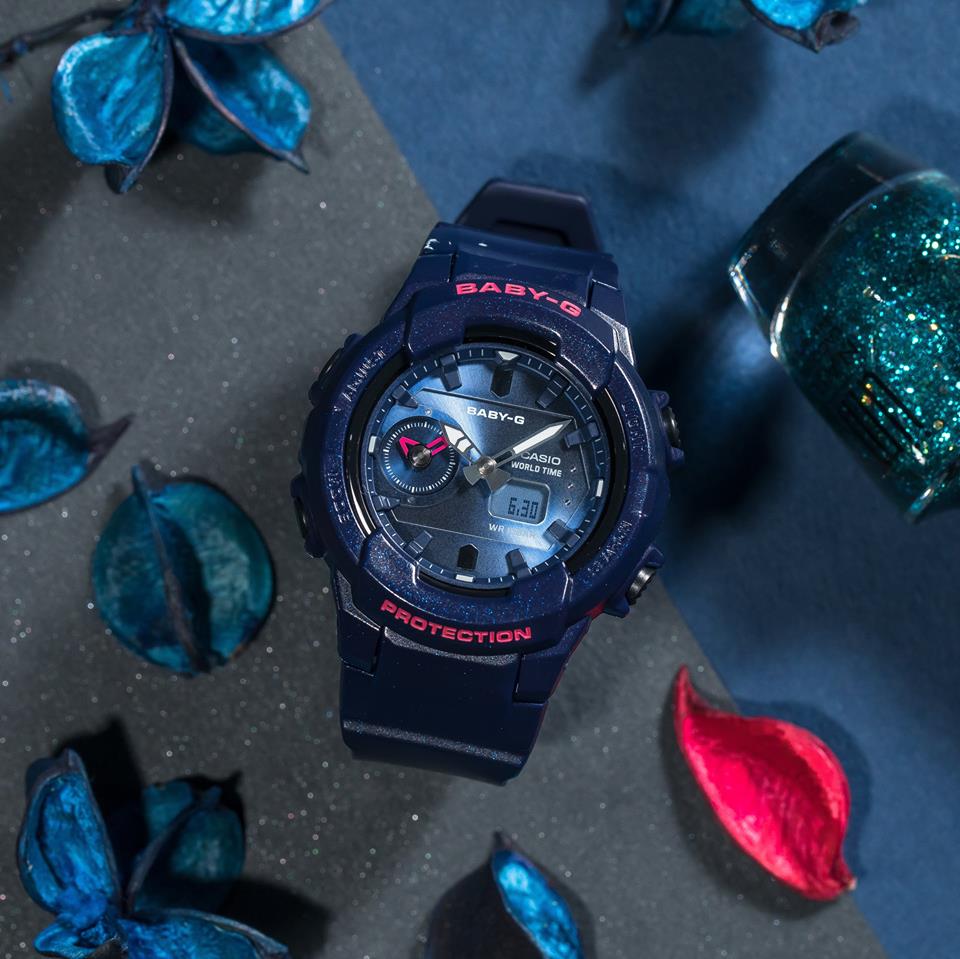 CASIO BABY-G นาฬิกาข้อมือ นาฬิกากันน้ำ นาฬิกาของแท้ ประกันศูนย์ CMG 1 ปี รุ่น BGA-230S-2A นาฬิกาสีน้ำเงิน