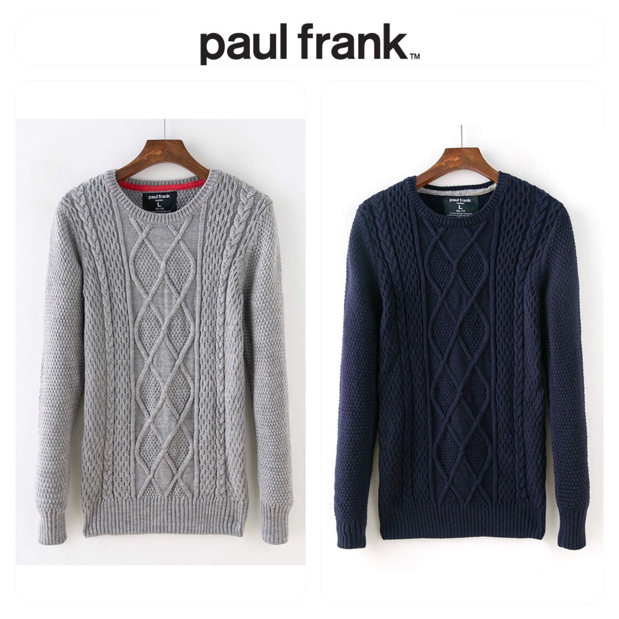 Paul frank เสื้อหนาวไหมพรม ลายถัก สเวตเตอร์ ไหมพรมถัก เนื้อไหม นุ่ม สวย มีน้ำหนัก
