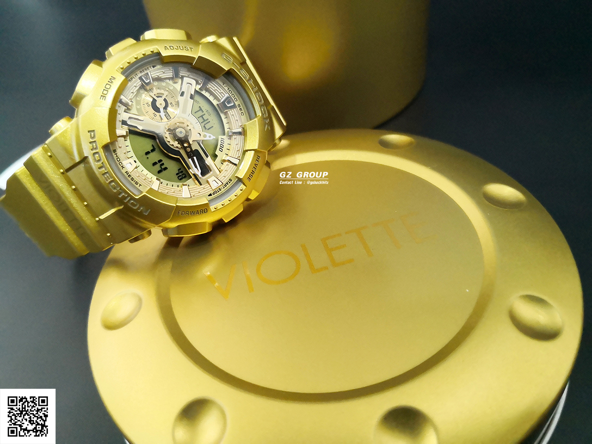 CASIO MID YEAR SALE G-SHOCK พร้อมส่ง นาฬิกาข้อมือ นาฬิกากันน้ำ นาฬิกาของแท้ ประกันศูนย์ CMG 1 ปี รุ่น GMA-S110VK-9ADR นาฬิกาสีทอง