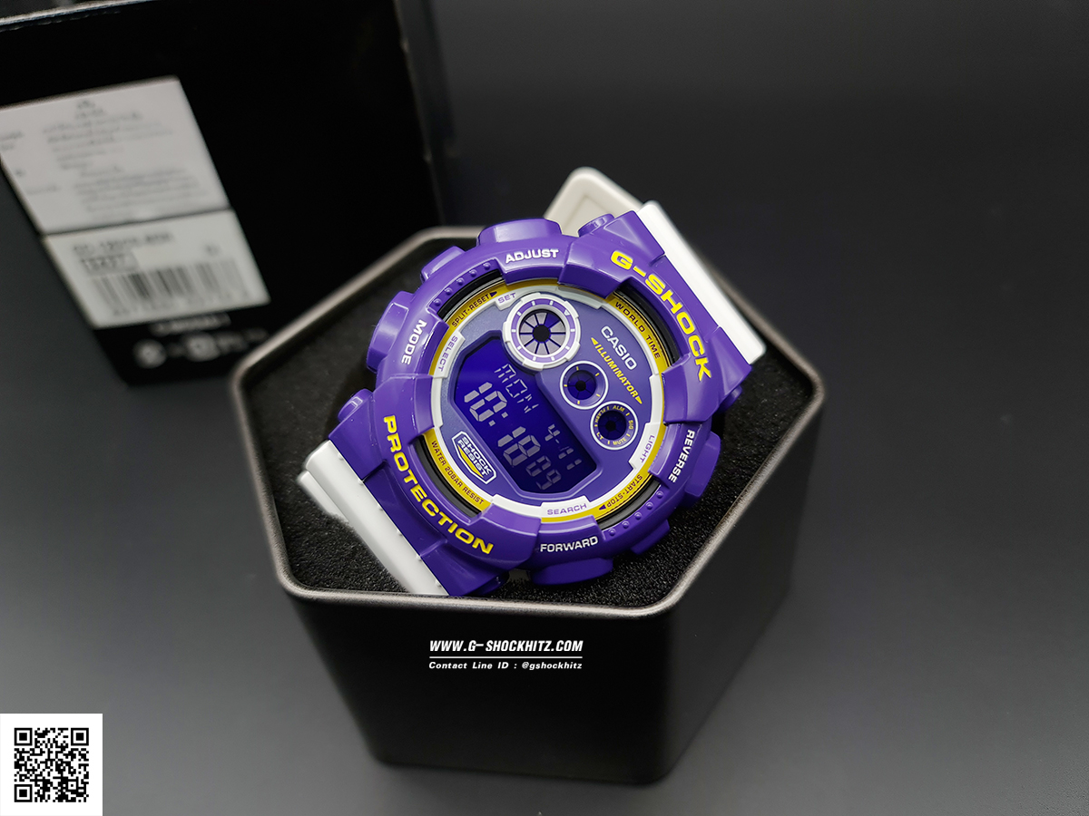 CASIO MID YEAR SALE G-SHOCK พร้อมส่ง นาฬิกาข้อมือ นาฬิกากันน้ำ นาฬิกาของแท้ ประกันศูนย์ CMG 1 ปี รุ่น GD-120CS-6 นาฬิกาสีม่วง