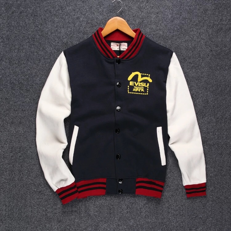 ขายล้างสต็อค !!เสื้อเบสบอล EVISU แท้ จาก ญี่ปุ่น สีดำ แต่งแขนขาวครีม สกรีนลายด้านหลัง Size (ตัวเดียวสุดท้ายคะ)