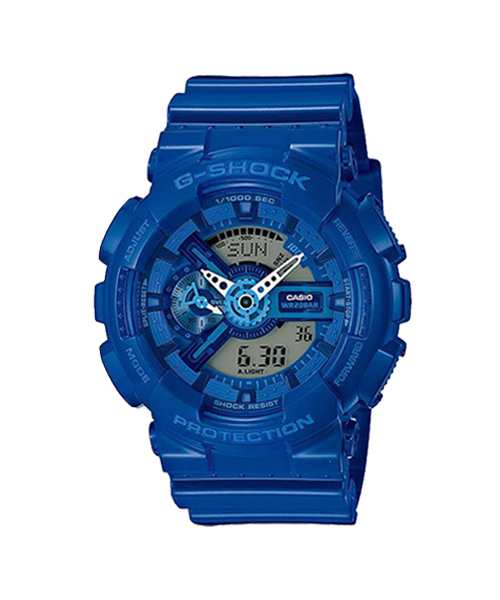 CASIO G-SHOCK นาฬิกาข้อมือ นาฬิกากันน้ำ นาฬิกาของแท้ ประกันศูนย์ CMG 1 ปี รุ่น GA-110BC-2A สีน้ำเงิน