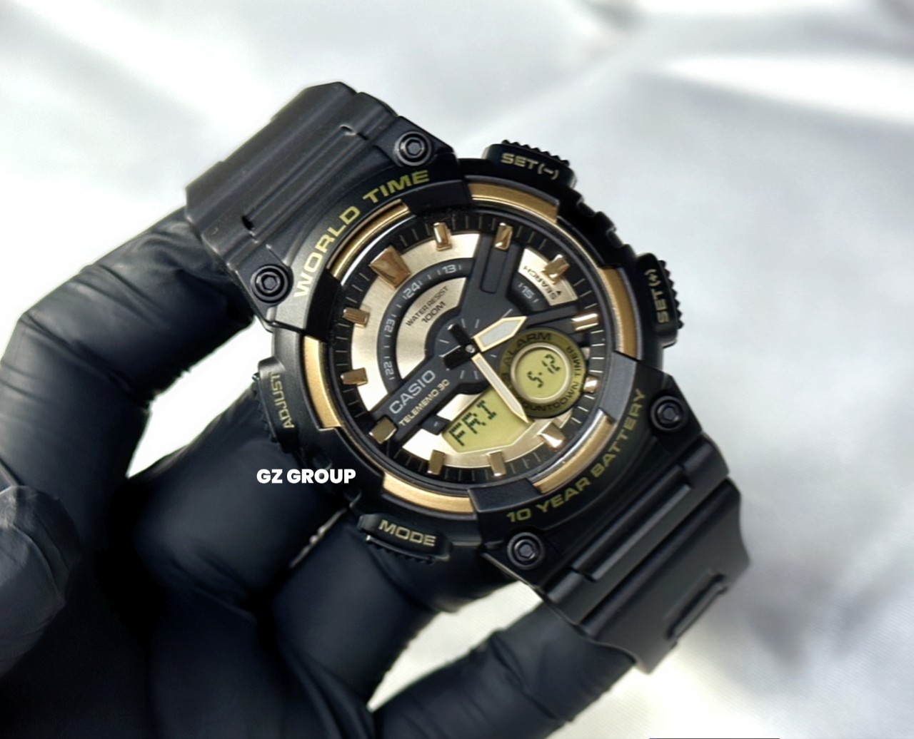 CASIO MID YEAR SALE นาฬิกาคาสิโอ พร้อมส่ง นาฬิกาข้อมือ นาฬิกากันน้ำ นาฬิกาของแท้ BTS ประกันศูนย์ CMG 1 ปี รุ่น AEQ-110BW-9A นาฬิกาสีดำ