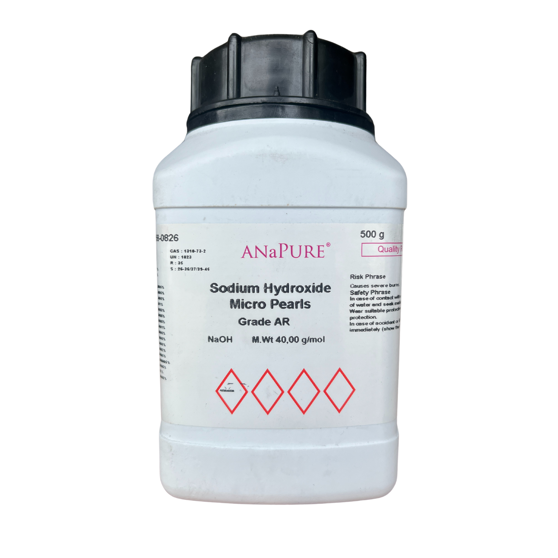 Sodium Hydroxide Micro Pearls, AR 500g. ANaPURE™