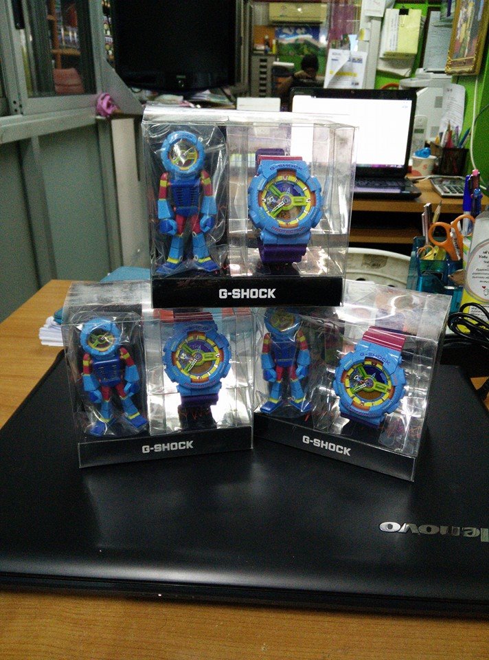 CASIO MID YEAR SALE G-SHOCK พร้อมส่ง นาฬิกาข้อมือ นาฬิกากันน้ำ นาฬิกาของแท้ ประกันศูนย์ CMG 1 ปี รุ่น GA-110F-2 นาฬิกาสีฟ้า