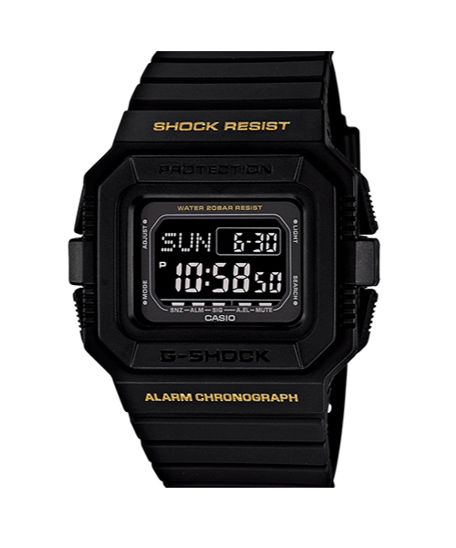 CASIO G-SHOCK นาฬิกาข้อมือ นาฬิกากันน้ำ นาฬิกาของแท้ ประกันศูนย์ CMG 1 ปี รุ่น DW-D5500-1B นาฬิกาสีดำ