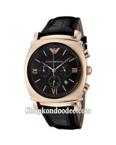 EMPORIO ARMANI MEN'S STAINLESS STEEL BLACK WATCH นาฬิกาผู้ชายAR0321
