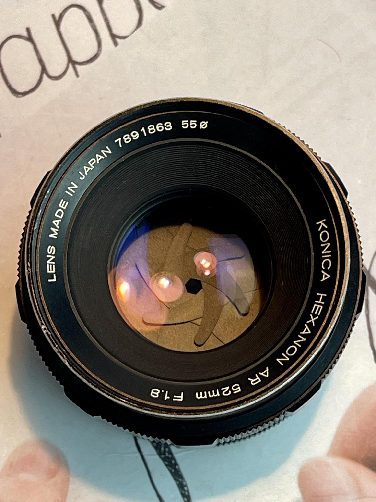 KONICA HEXANON 52MM.F1.8 KONICA AR MOUNT