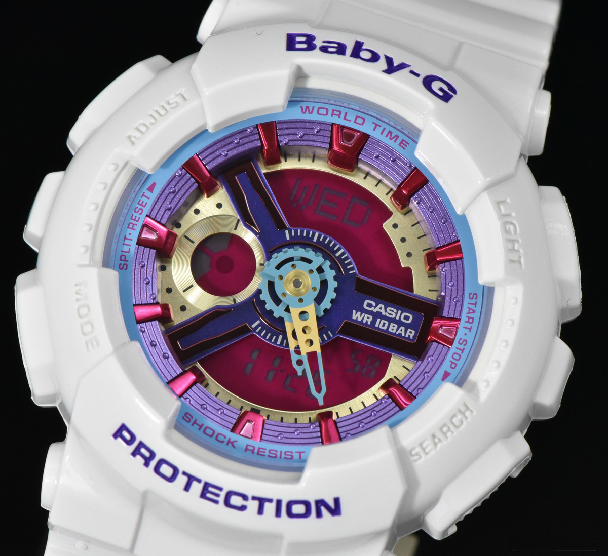 CASIO BABY-G นาฬิกาข้อมือ นาฬิกากันน้ำ นาฬิกาของแท้ ประกันศูนย์ CMG 1 ปี รุ่น BA-112-7A นาฬิกาสีขาว