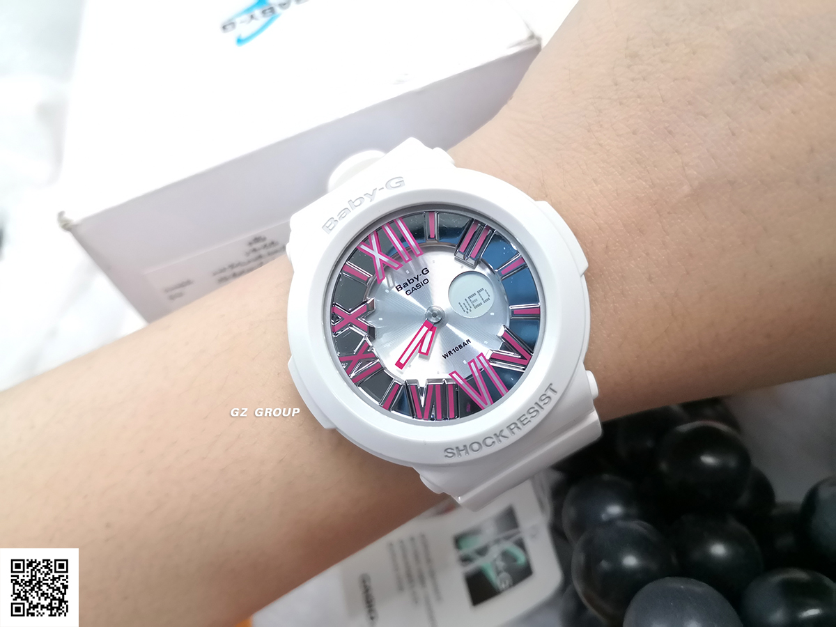 CASIO BABY-G นาฬิกาข้อมือ นาฬิกากันน้ำ นาฬิกาของแท้ ประกันศูนย์ CMG 1 ปี รุ่น BGA-160-7B2 นาฬิกาสีขาว