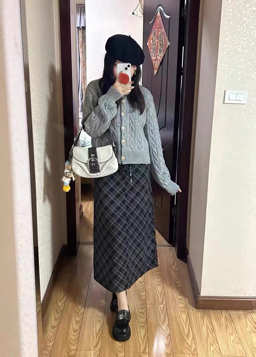 เสื้อหนาวไหมพรม ไหมพรมถัก ถักเปีย แนวเกาหลี เนื้อไหม นุ่ม สวย แบรนด์ สำเนา สำเนา