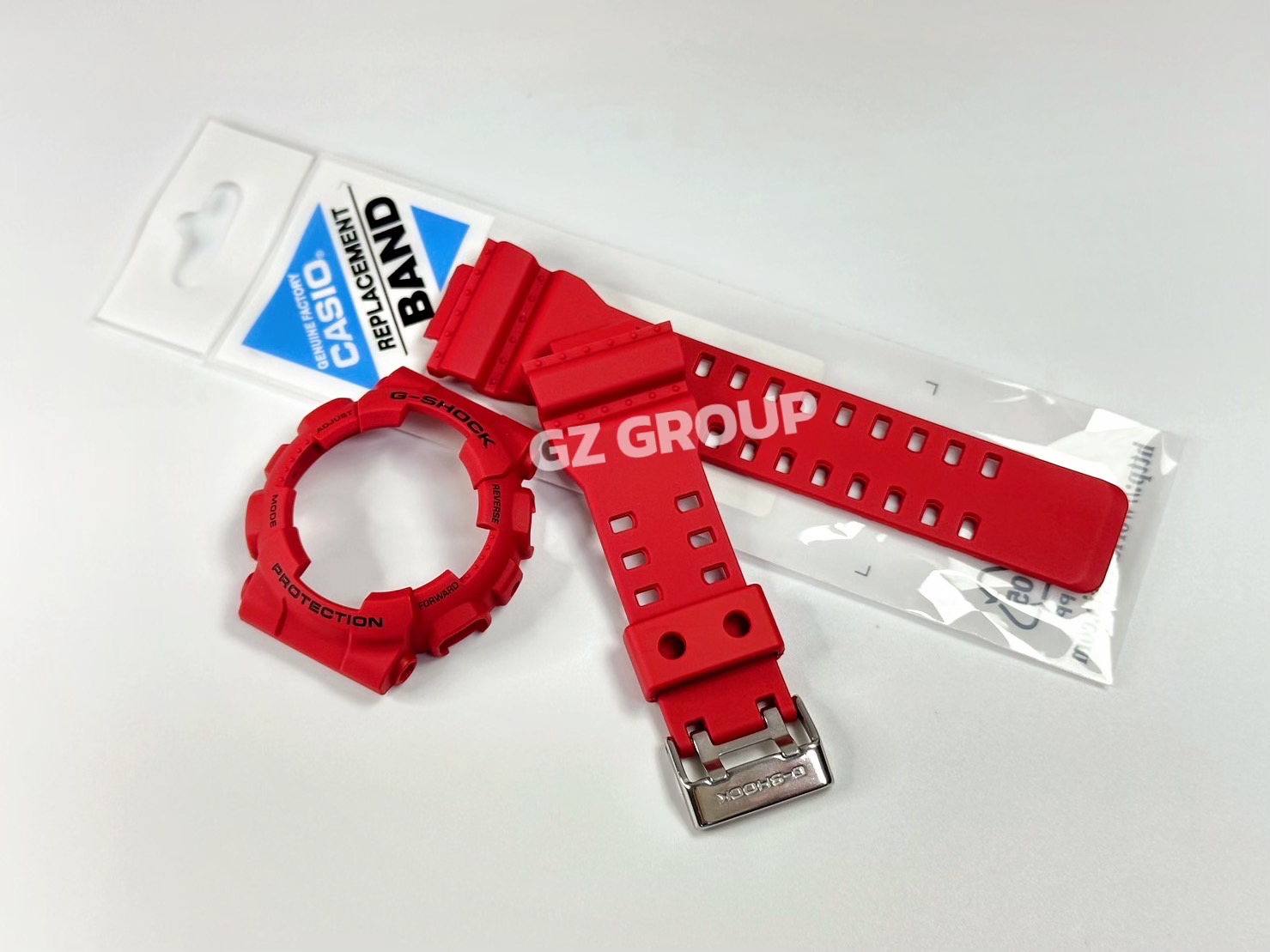 CASIO GENUINE FACTORY CASIO REPLACEMENT อะไหล่นาฬิกา G-SHOCK พร้อมส่ง รุ่น GA-110FC-1 กรอบสายสีแดง