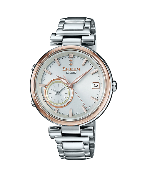 CASIO SHEEN นาฬิกาข้อมือ นาฬิกากันน้ำ นาฬิกาของแท้ ประกันศูนย์ CMG 1 ปี รุ่น SHB-100SG-7A นาฬิกาสีเงิน