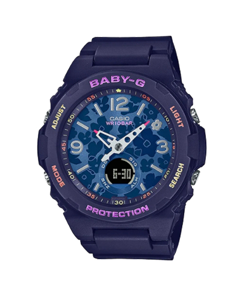 CASIO BABY-G นาฬิกาข้อมือ นาฬิกากันน้ำ นาฬิกาของแท้ ประกันศูนย์ CMG 1 ปี รุ่น BGA-260FL-2A นาฬิกาสีน้ำเงิน