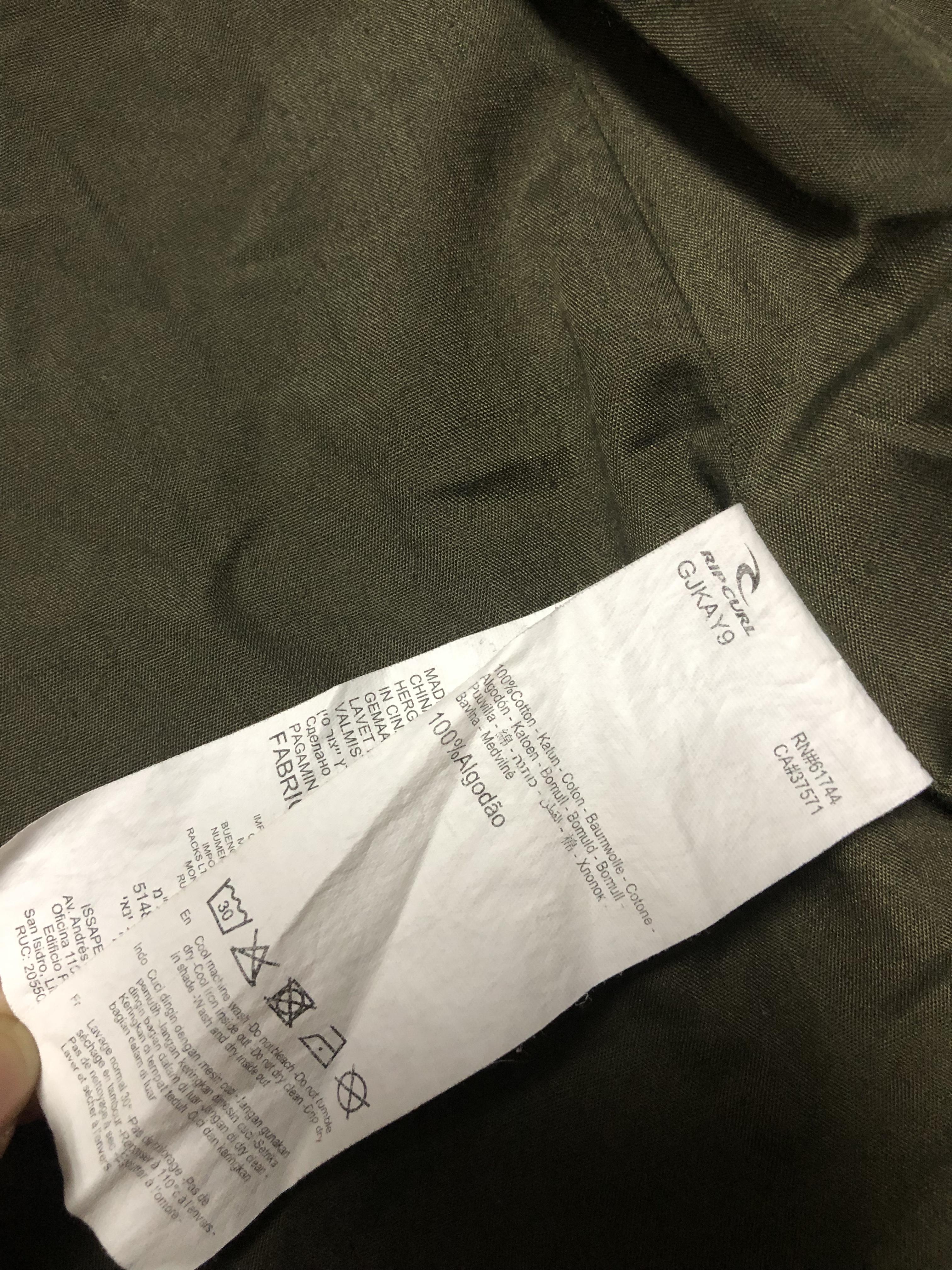 Ripcurl เสื้อนอกเขียวทหาร เสื้อแจ็คเก็ต แนวทหาร แบรนด์ Ripcurl เขียว