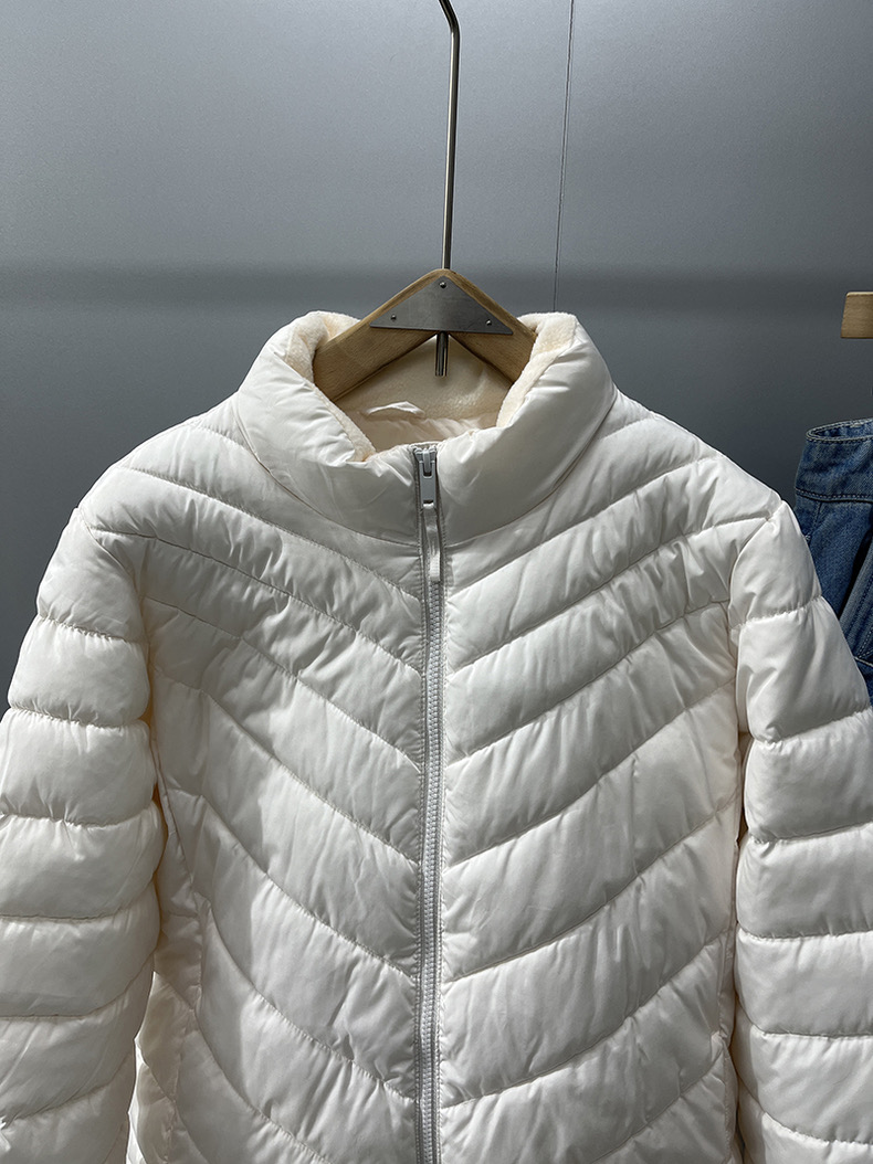 Gap เสื้อกันหนาว โค้ทฮู้ดเฟอร์ บุนวมอุ่น สีขาว แบรนด์ GAP(padded puffer coat