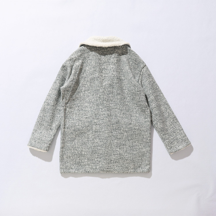 Pull&bear เสื้อโค้ท เสื้อกันหนาว เนื้อผ้าไหมพรม สีเทาอ่อน แบรนด์ Pull&bear เทาอ่อน